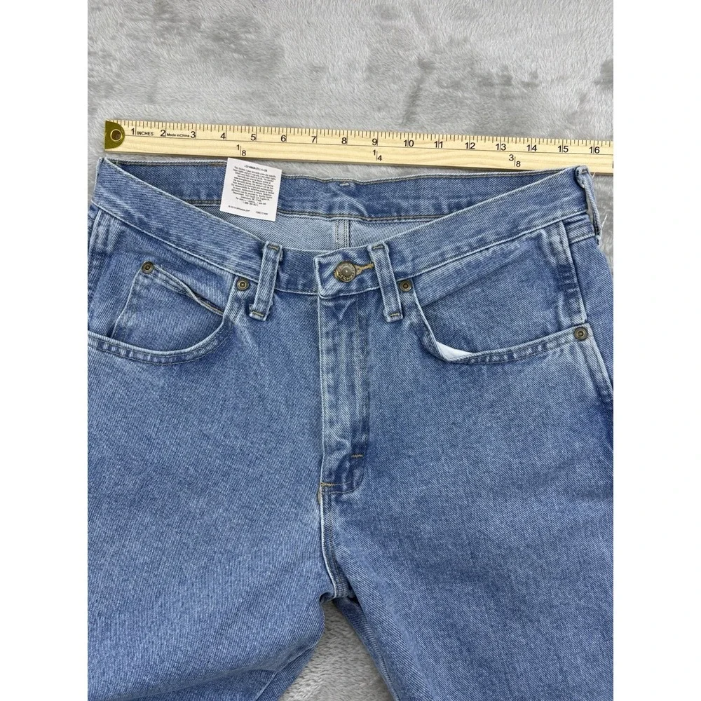 Wrangle Blues Men's 32x30 Relaxed Fit Blue Jeans Medium/Light Wash Outdoor Work